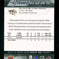 2015-16 Upper Deck Series 1 Hockey 208 Kevin Fiala Young Guns Rookie