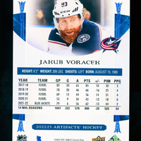 2022-23 NHL Upper Deck Artifacts base Jakub Voracek Ruby Parallel /499