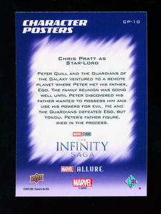 2022 Upper Deck Marvel Allure Character Posters CP-10 Chris Pratt as Star-Lord
