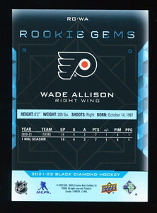 2022 Upper Deck Black Diamond Hockey Rookie Gems Wade Allison /399