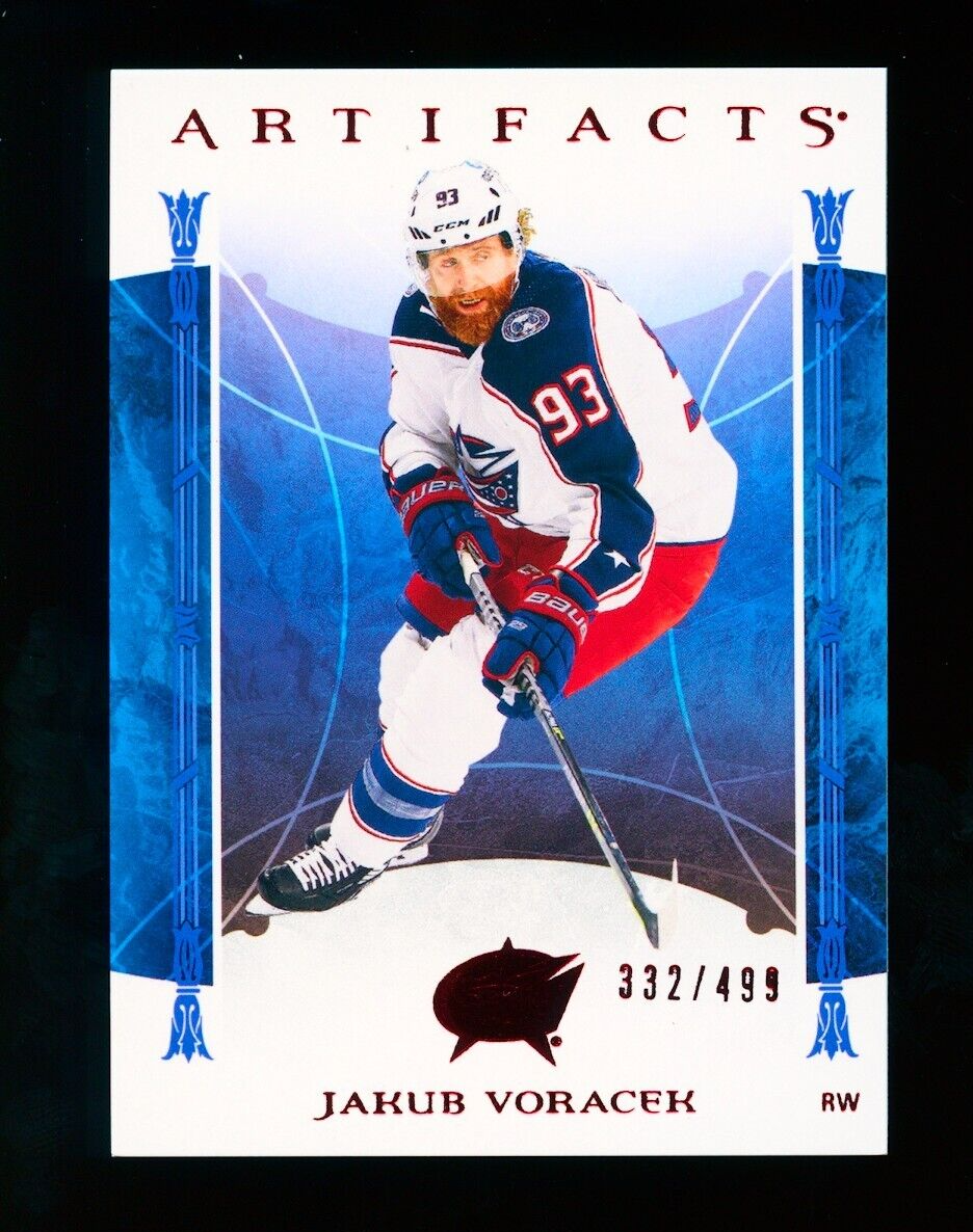2022-23 NHL Upper Deck Artifacts base Jakub Voracek Ruby Parallel /499