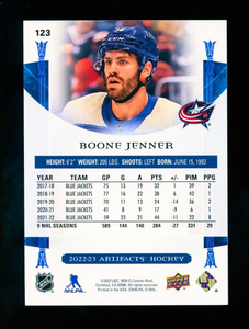 2022-23 NHL Upper Deck Artifacts base Boone Jenner Parallel /599