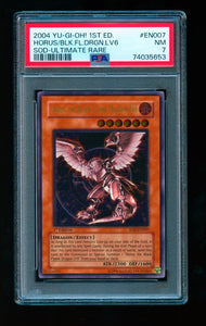 2004 Yu-Gi-Oh! SOD-EN007 Horus the Black Flame Dragon LV6 1st Ed Ultimate PSA 7