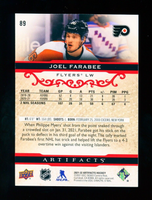 2021-22 NHL Upper Deck Artifacts Base Joel Farabee Ruby Parallel /499
