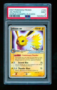 2007 Pokémon World Championships Promo 109/113 Jolteon EX Flyvees PSA 9 Mint