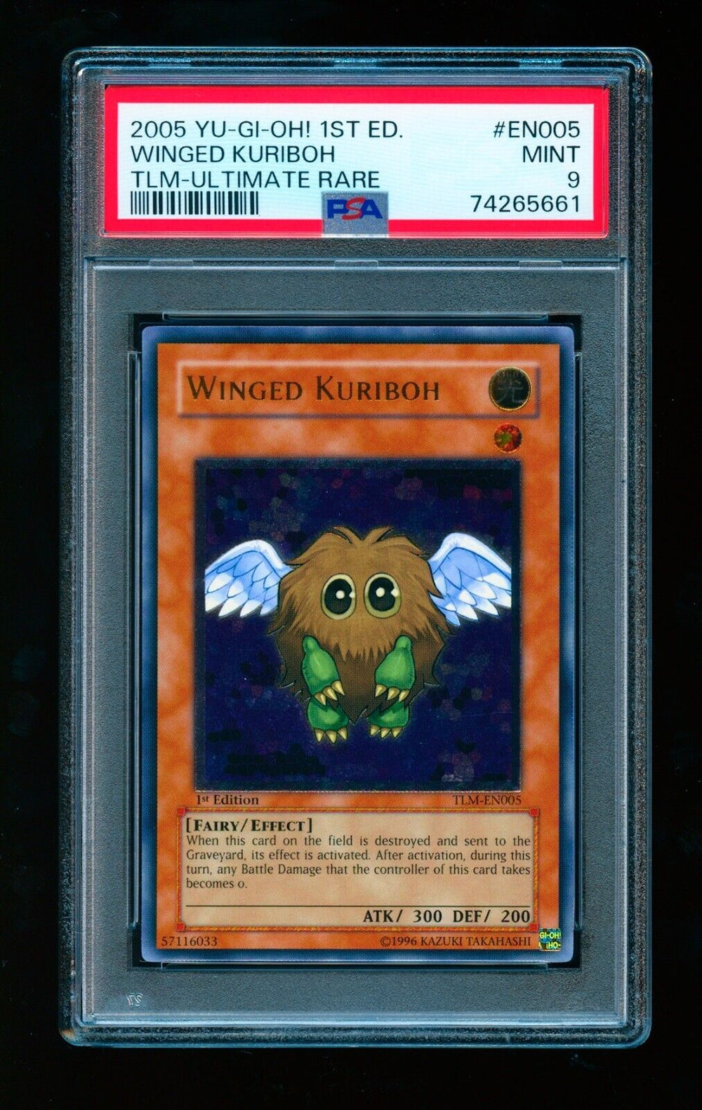 2005 Yu-Gi-Oh! TLM-EN005 Winged Kuriboh 1st Edition Ultimate Rare PSA 9