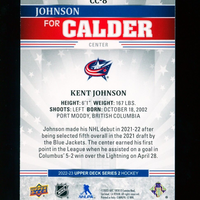 2022-23 Upper Deck NHL Series 2 Johnson for Calder CC-8 Kent Johnson