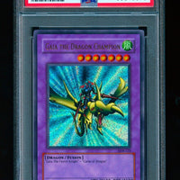 2002 Yu-Gi-Oh! LOB-125 Gaia the Dragon Champion Ultra Rare Name Error PSA 8