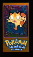 1999 Topps Chrome Pokemon 5 of 5 Meowth Jumbo Card LP
